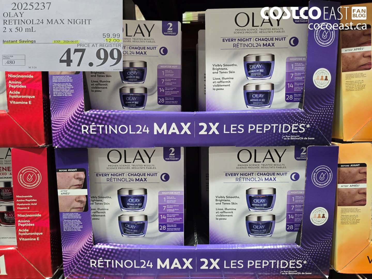 2025237 OLAY RETINOL24 MAX NIGHT 2 X 50 ML ($12.00 INSTANT SAVINGS EXPIRES ON 2026-06-07) $47.99