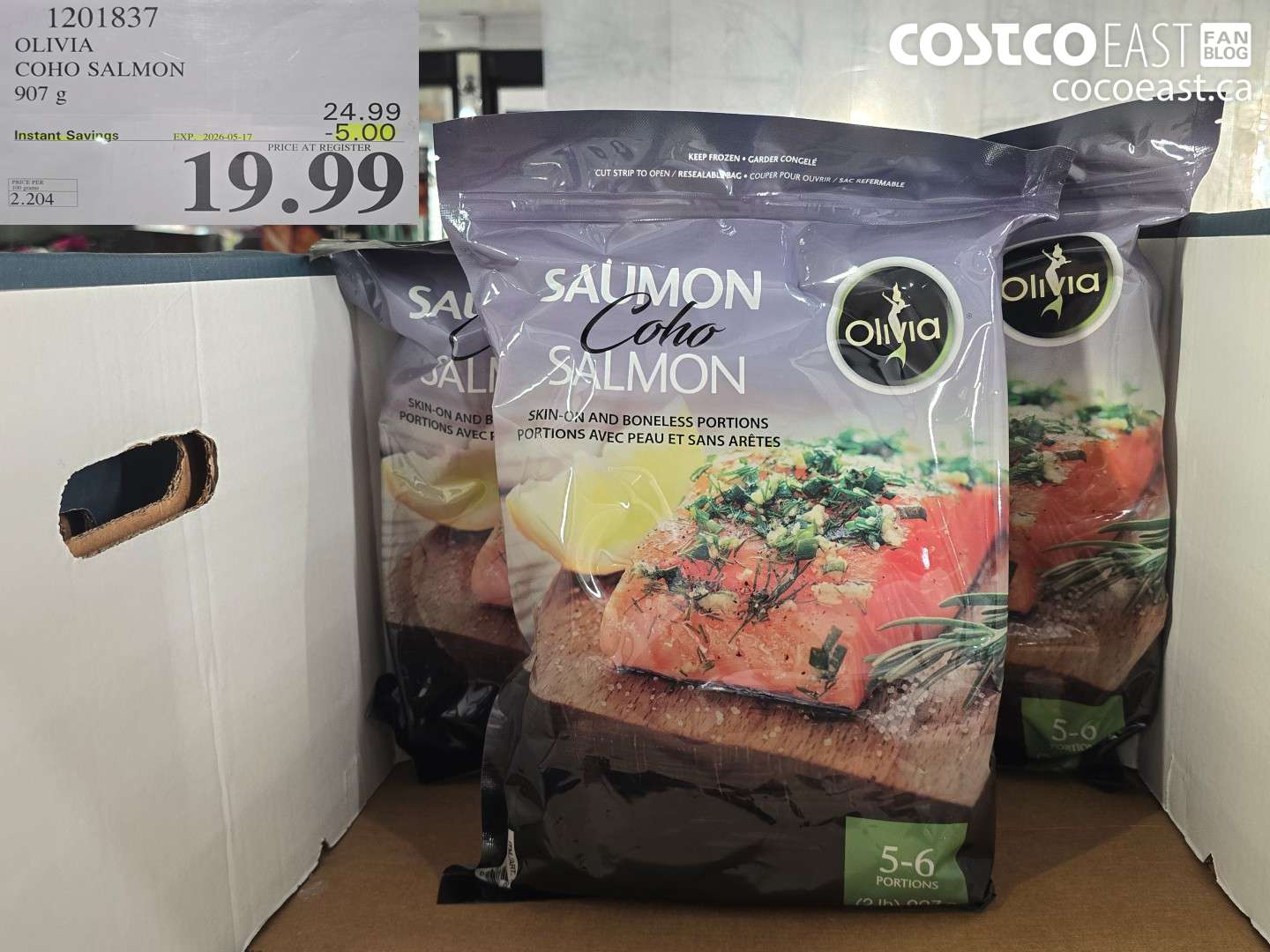 1201837 OLIVIA COHO SALMON 907 G ($5.00 INSTANT SAVINGS EXPIRES ON 2026-05-17) $19.99