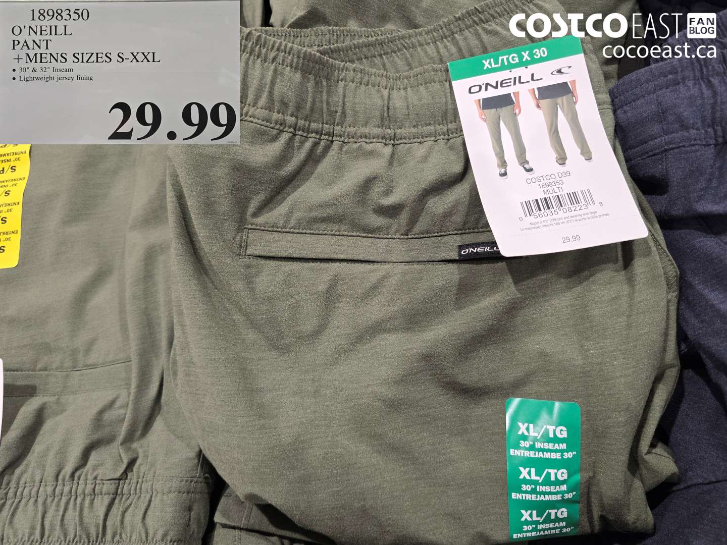 1898350 O'NEILL PANT MENS SIZES S-XXL $29.99