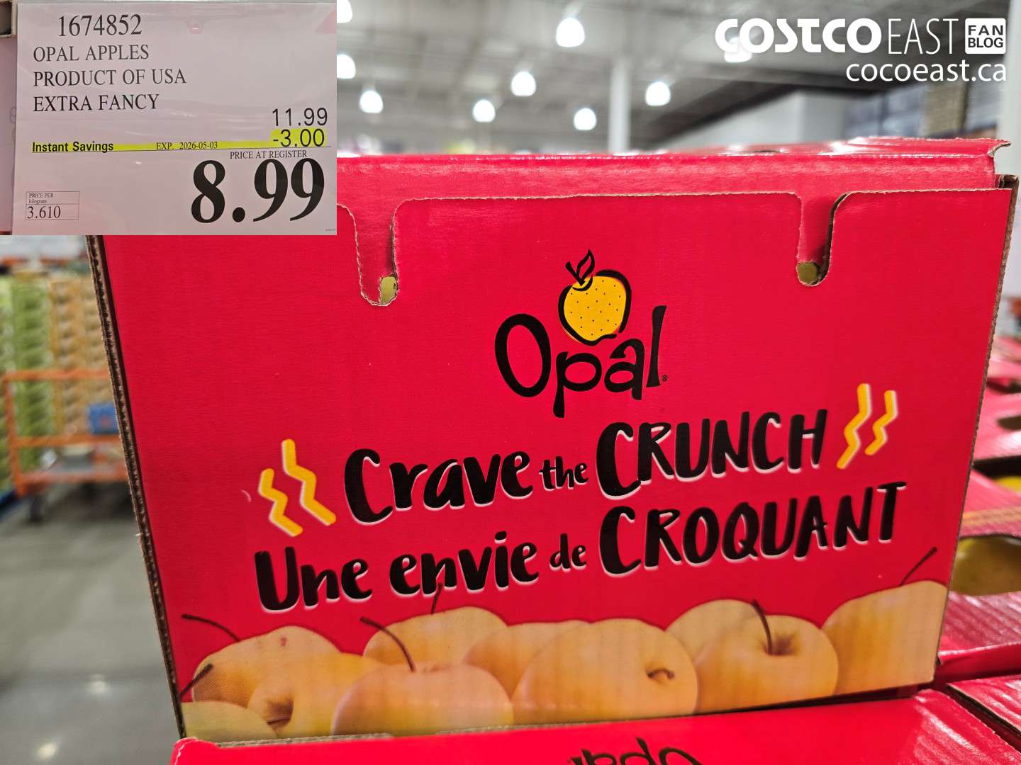 1674852 OPAL APPLES PRODUCT OF USA EXTRA FANCY ($3.00 INSTANT SAVINGS EXPIRES ON 2026-05-03) $8.99