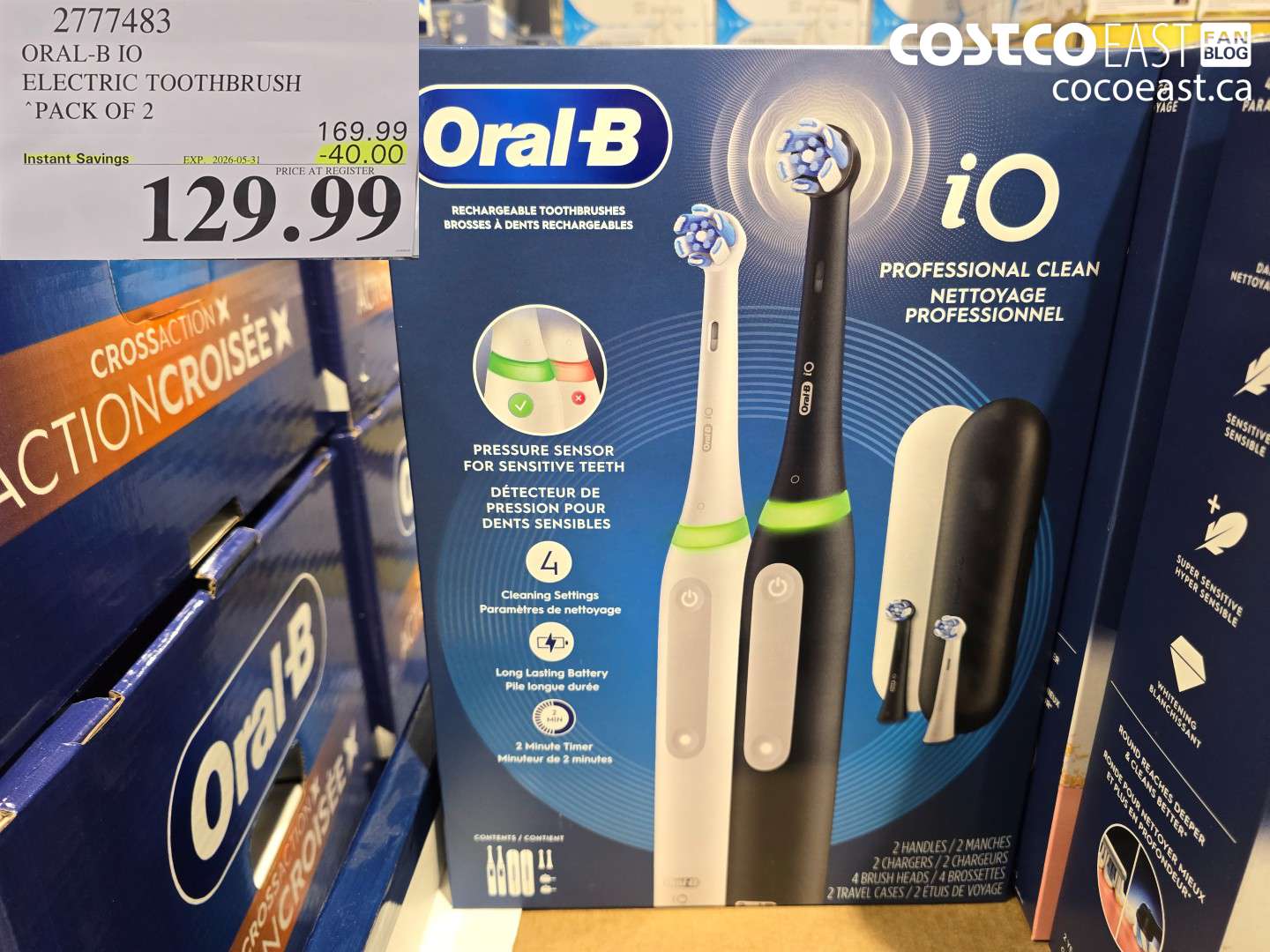 2777483 ORAL-B IO ELECTRIC TOOTHBRUSH PACK OF 2 ($40.00 INSTANT SAVINGS EXPIRES ON 2026-05-31) $129.99