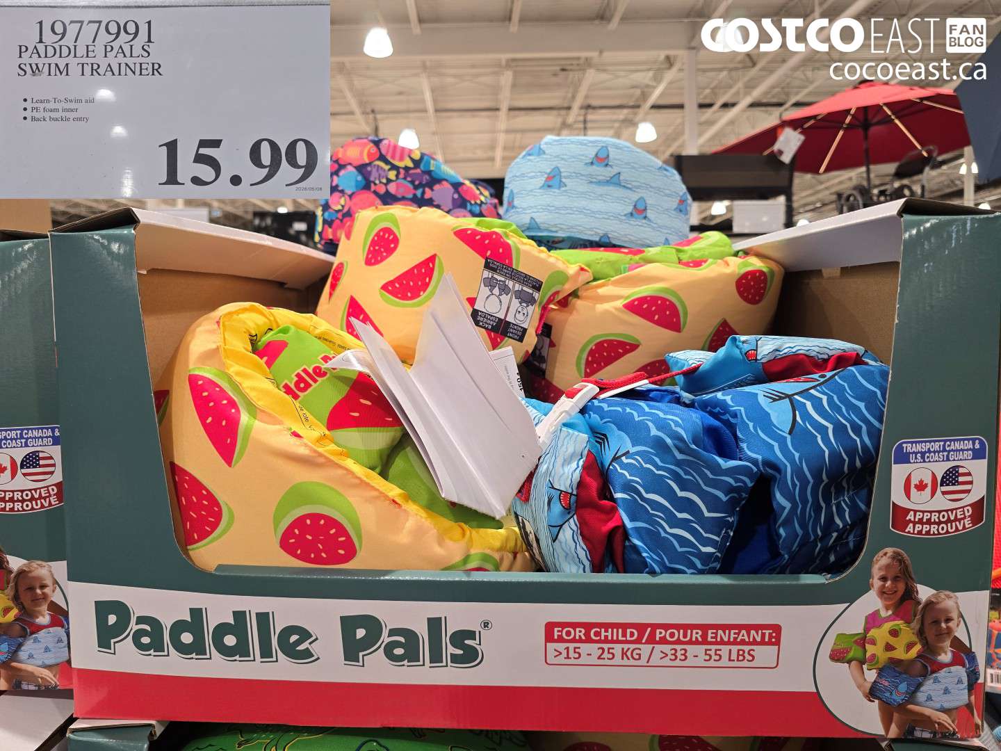 1977991 PADDLE PALS SWIM TRAINER $15.99