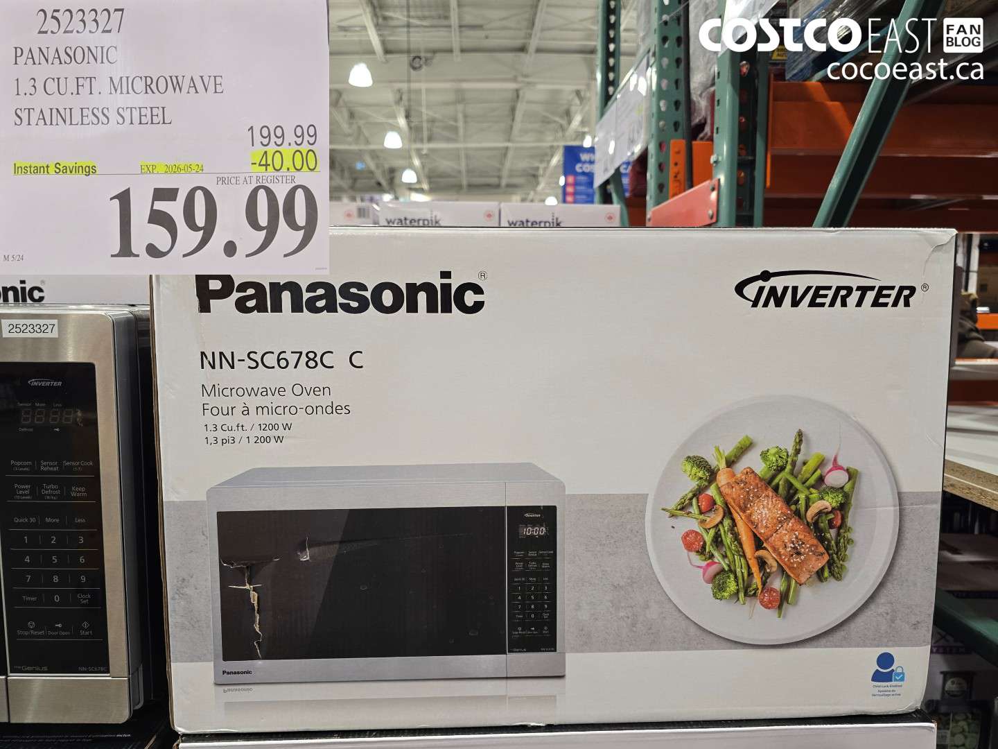 2523327 PANASONIC 1.3 CU.FT. MICROWAVE STAINLESS STEEL ($40.00 INSTANT SAVINGS EXPIRES ON 2026-05-24) $159.99