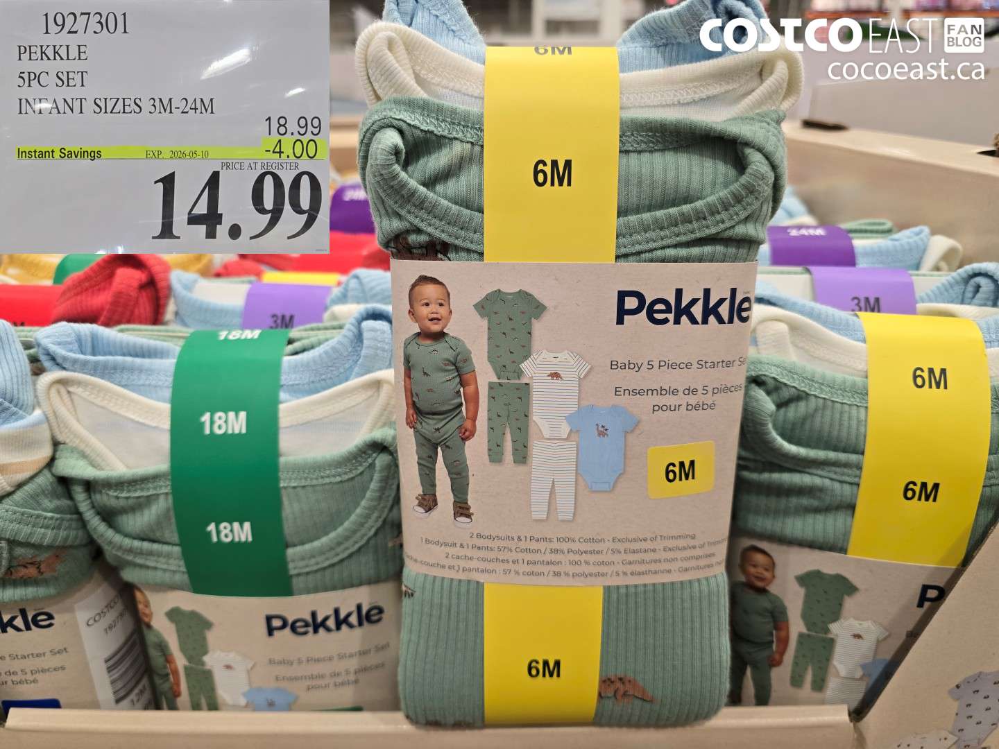 1927301 PEKKLE 5PC SET INFANT SIZES 3M-24M ($4.00 INSTANT SAVINGS EXPIRES ON 2026-05-10) $14.99