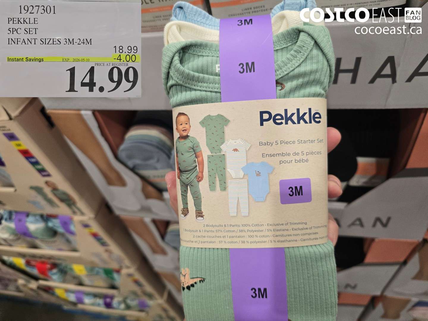 1927301 PEKKLE 5PC SET INFANT SIZES 3M-24M ($4.00 INSTANT SAVINGS EXPIRES ON 2026-05-10) $14.99