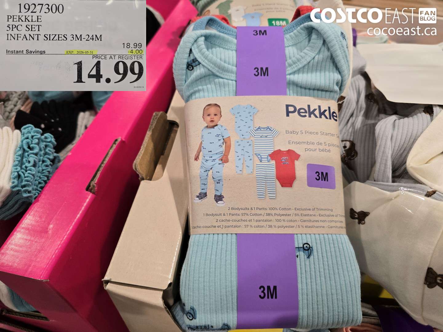 1927300 PEKKLE 5PC SET INFANT SIZES 3M-24M ($4.00 INSTANT SAVINGS EXPIRES ON 2026-05-31) $14.99