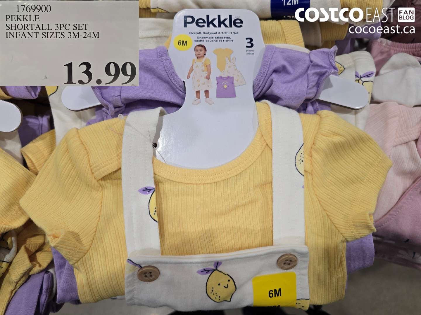 1769900 PEKKLE SHORTALL 3PC SET INFANT SIZES 3M-24M $13.99