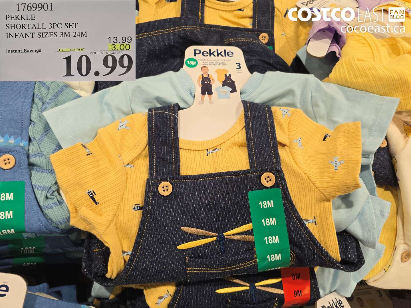1769901 PEKKLE SHORTALL 3PC SET INFANT SIZES 3M-24M ($3.00 INSTANT SAVINGS EXPIRES ON 2026-06-07) $10.99