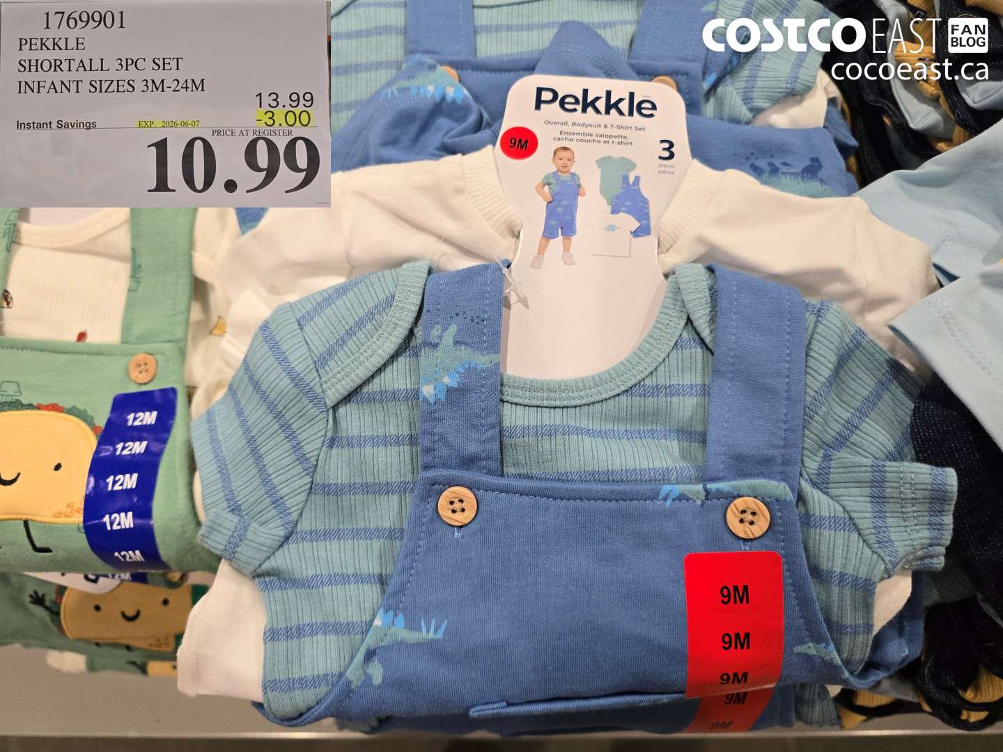 1769901 PEKKLE SHORTALL 3PC SET INFANT SIZES 3M-24M ($3.00 INSTANT SAVINGS EXPIRES ON 2026-06-07) $10.99