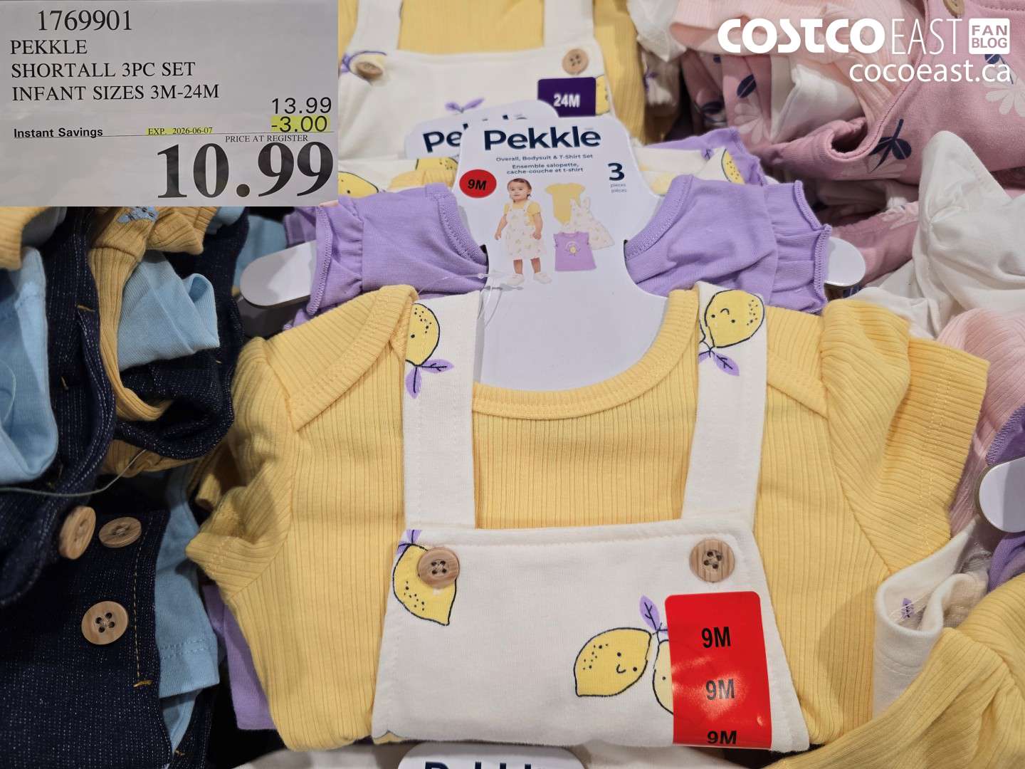 1769901 PEKKLE SHORTALL 3PC SET INFANT SIZES 3M-24M ($3.00 INSTANT SAVINGS EXPIRES ON 2026-06-07) $10.99