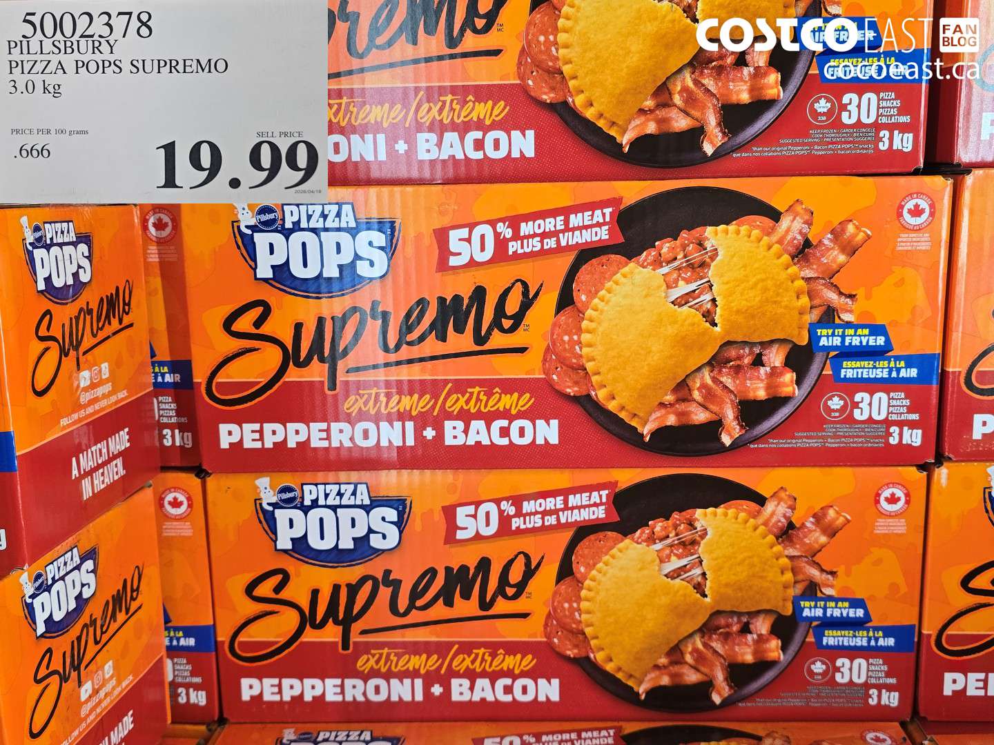 5002378 PILLSBURY PIZZA POPS SUPREMO 3.0 KG $19.99
