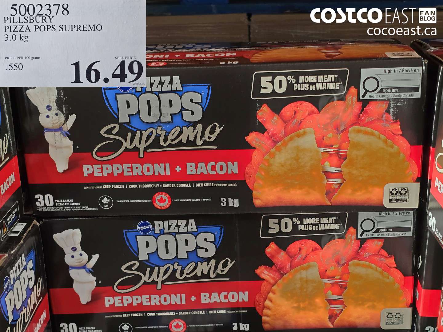 5002378 PILLSBURY PIZZA POPS SUPREMO 3.0 KG $16.49