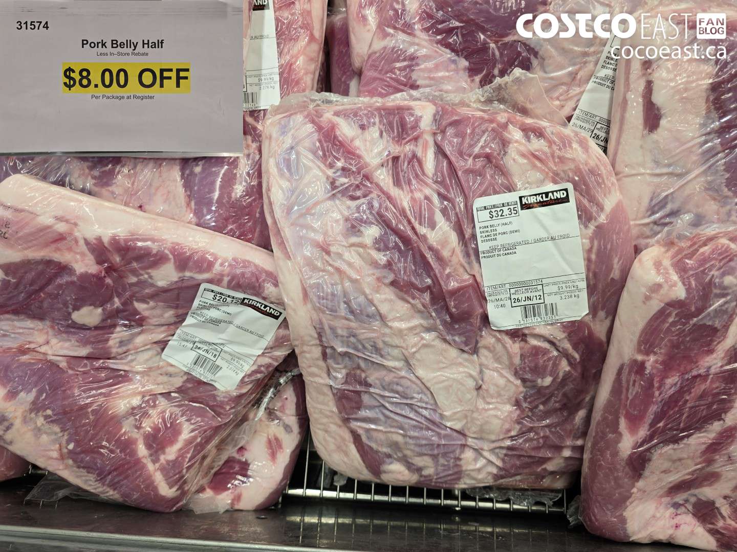 31574 PORK BELLY HALF ($8.00 INSTANT SAVINGS)