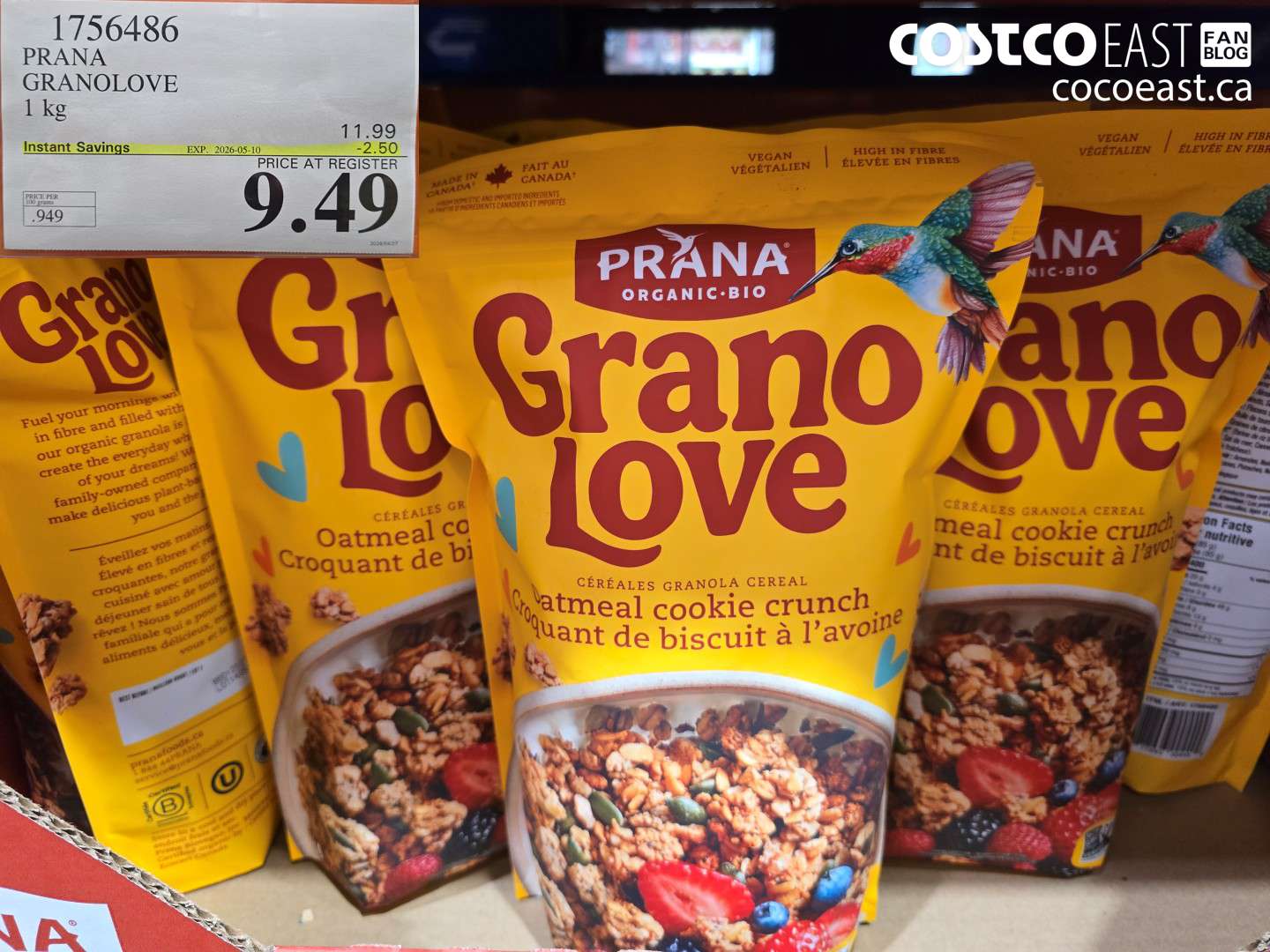 1756486 PRANA GRANOLOVE 1 KG ($2.50 INSTANT SAVINGS EXPIRES ON 2026-05-10) $9.49