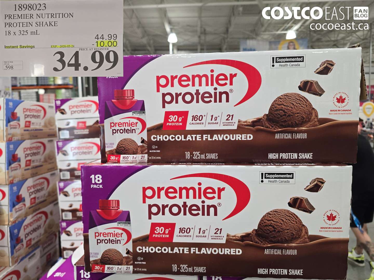 1898023 PREMIER NUTRITION PROTEIN SHAKE 18 X 325 ML ($10.00 INSTANT SAVINGS EXPIRES ON 2026-05-24) $34.99