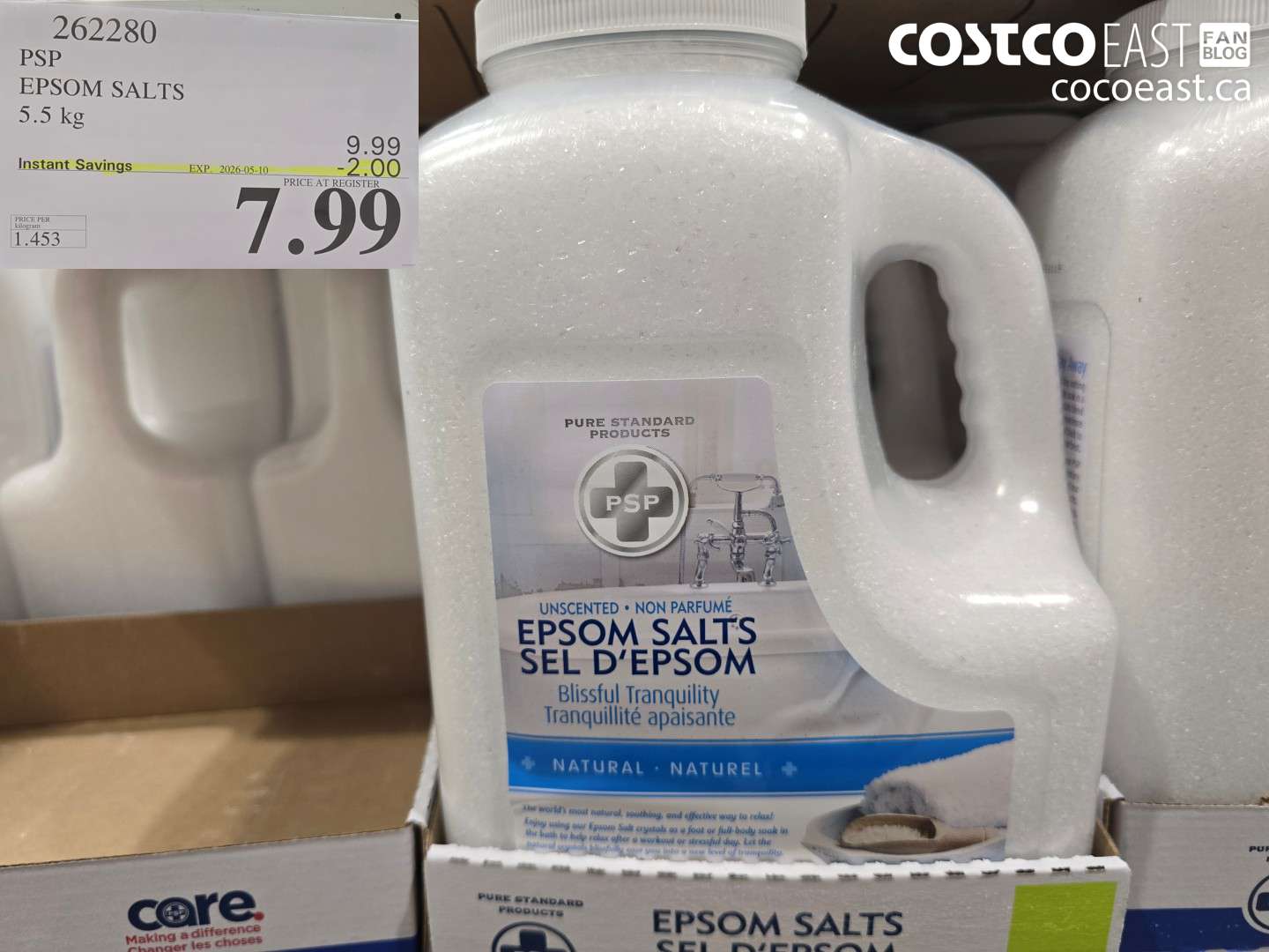 262280 PSP EPSOM SALTS 5.5 KG ($2.00 INSTANT SAVINGS EXPIRES ON 2026-05-10) $7.99