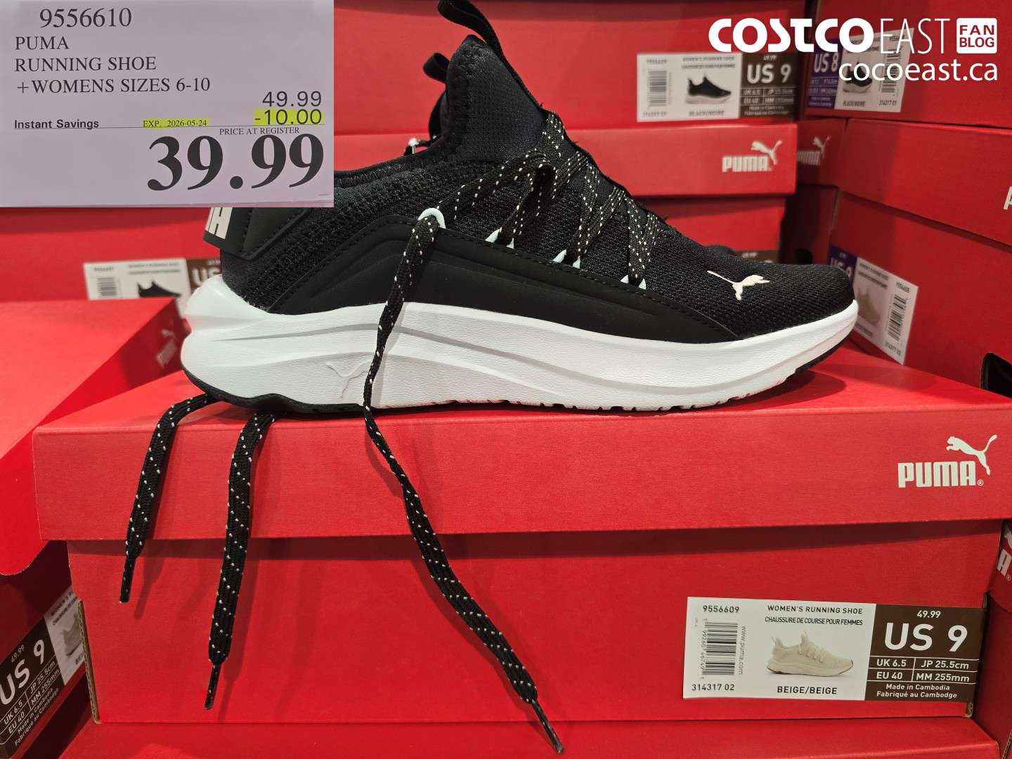 9556610 PUMA RUNNING SHOE WOMENS SIZES 6-10 ($10.00 INSTANT SAVINGS EXPIRES ON 2026-05-24) $39.99