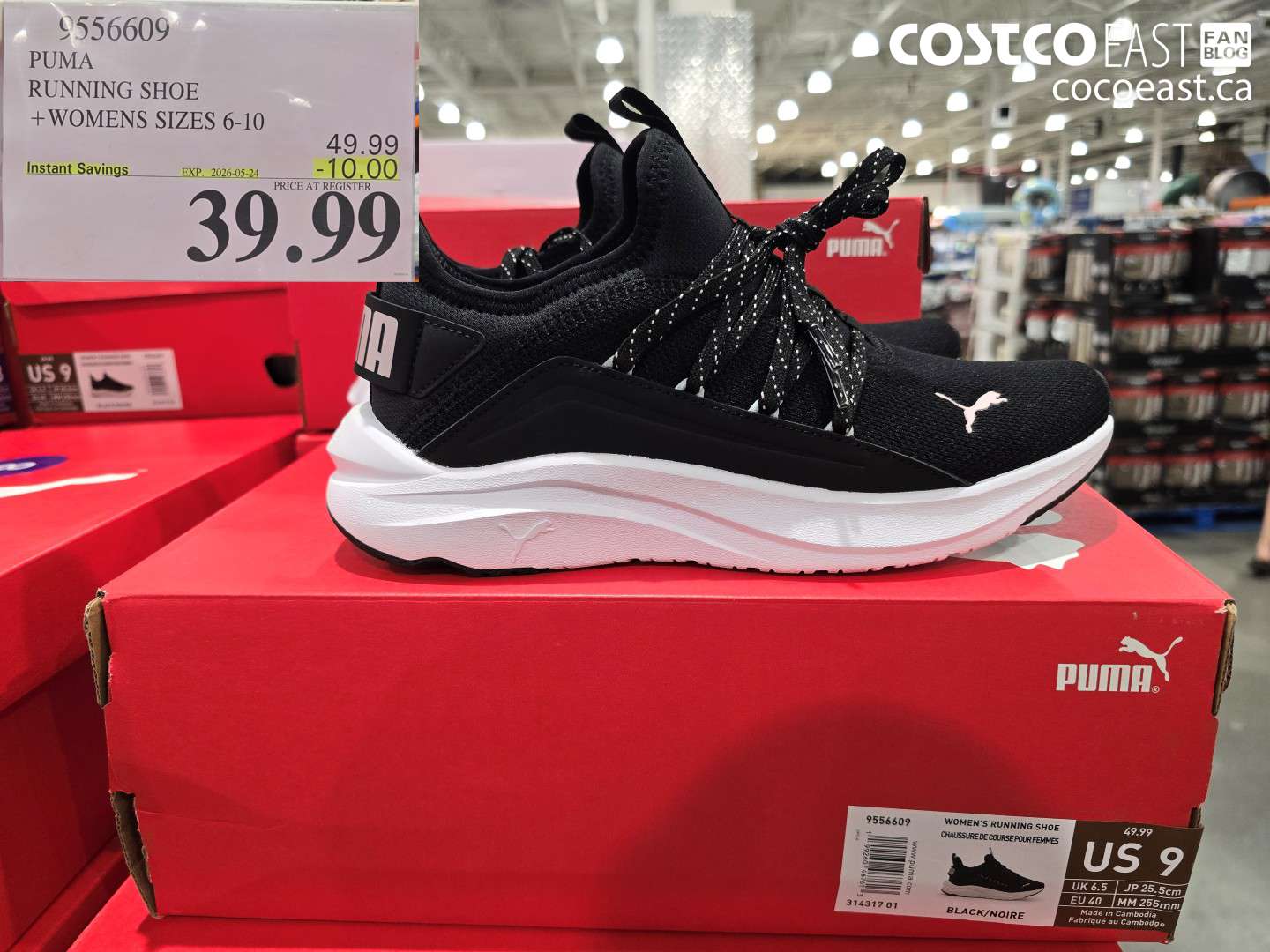 9556609 PUMA RUNNING SHOE WOMENS SIZES 6-10 ($10.00 INSTANT SAVINGS EXPIRES ON 2026-05-24) $39.99