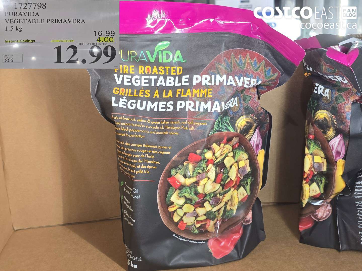 1727798 PURA VIDA VEGETABLE PRIMAVERA 1.5 KG ($4.00 INSTANT SAVINGS EXPIRES ON 2026-06-07) $12.99