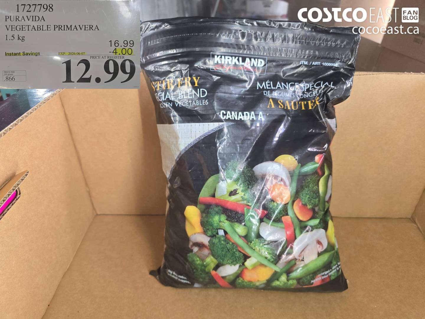 1727798 PURA VIDA VEGETABLE PRIMAVERA 1.5 KG ($4.00 INSTANT SAVINGS EXPIRES ON 2026-06-07) $12.99
