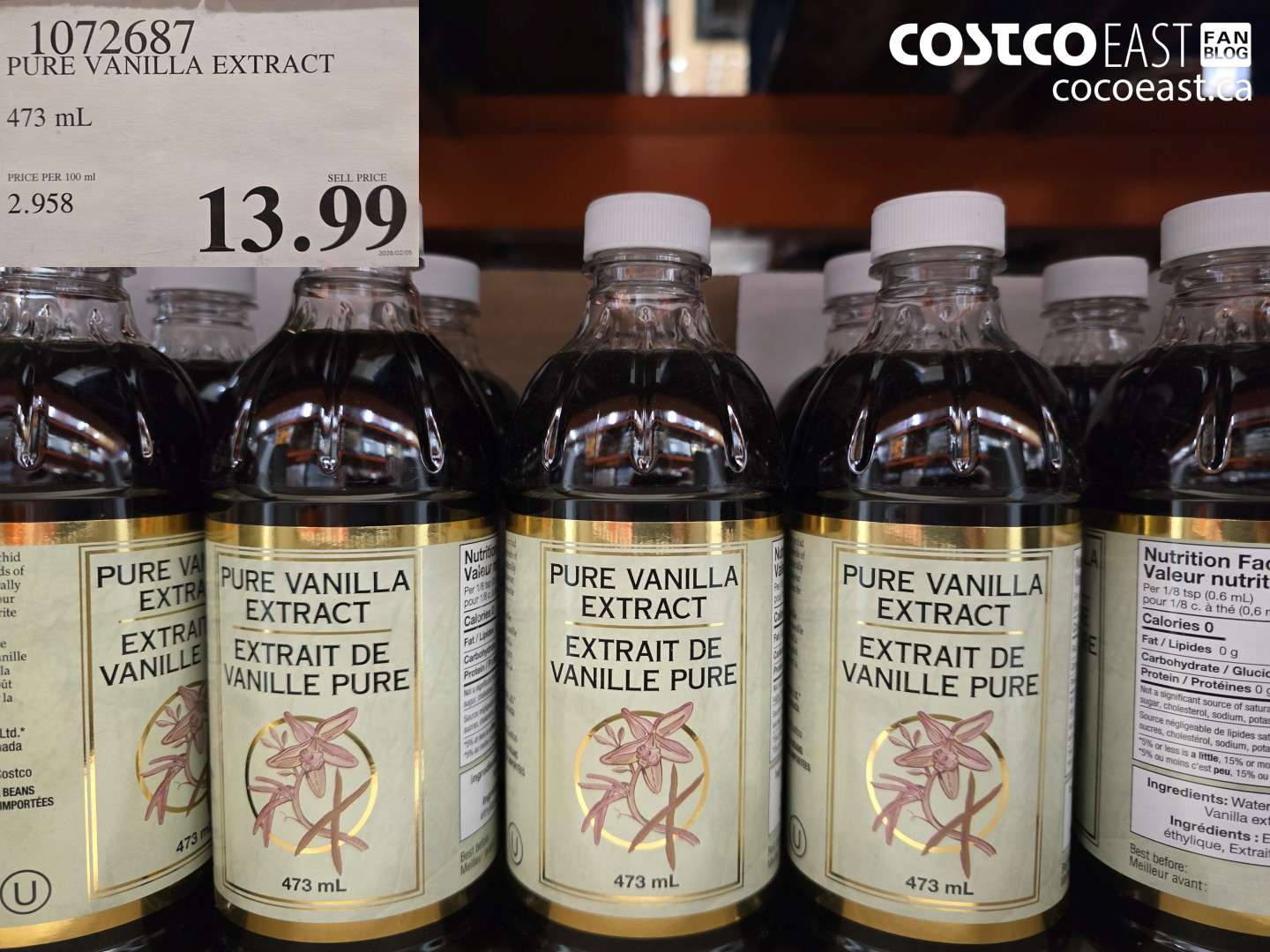 1072687 PURE VANILLA EXTRACT 473 ML $13.99