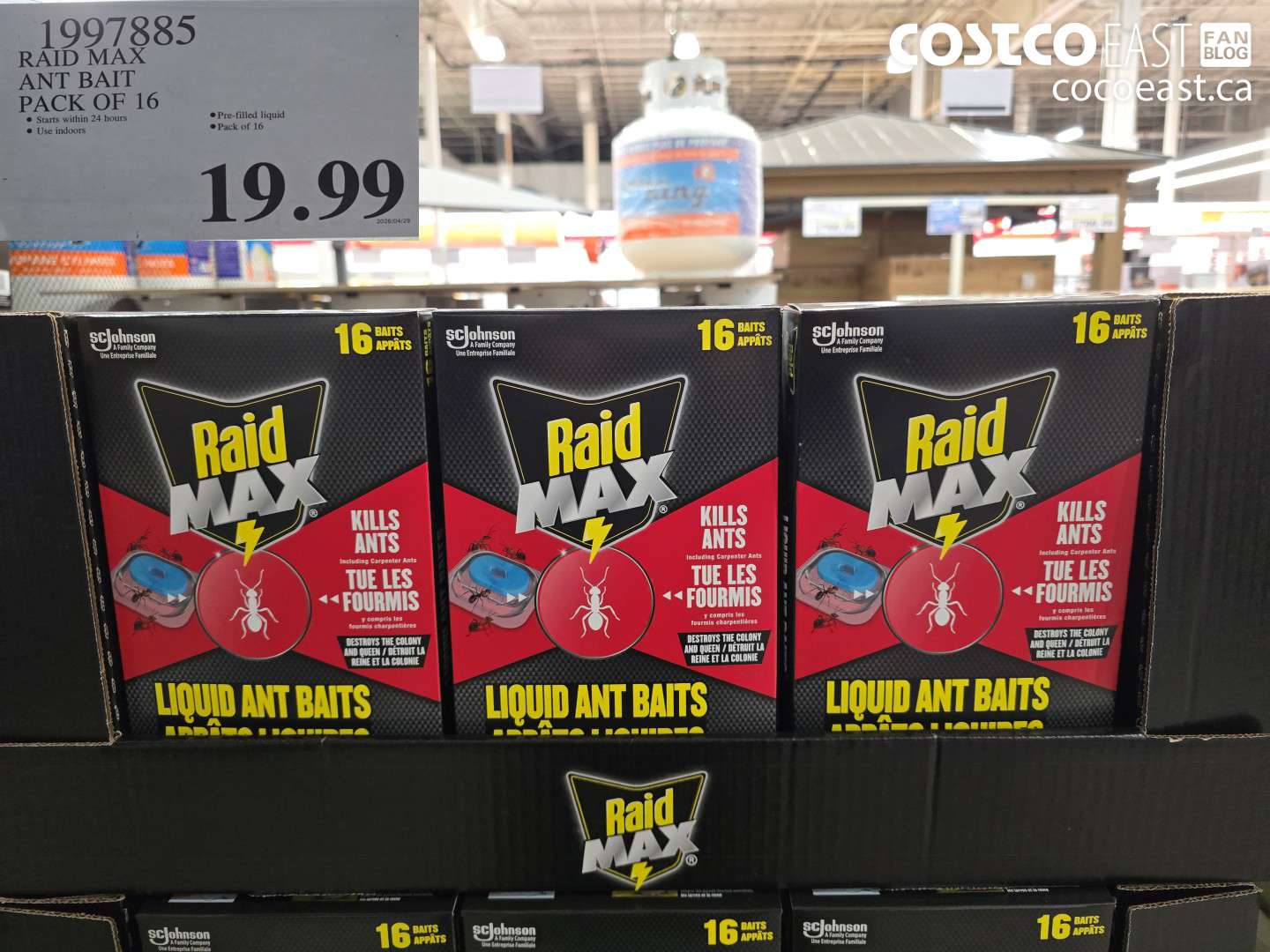 1997885 RAID MAX ANT BAIT PACK OF 16 $19.99