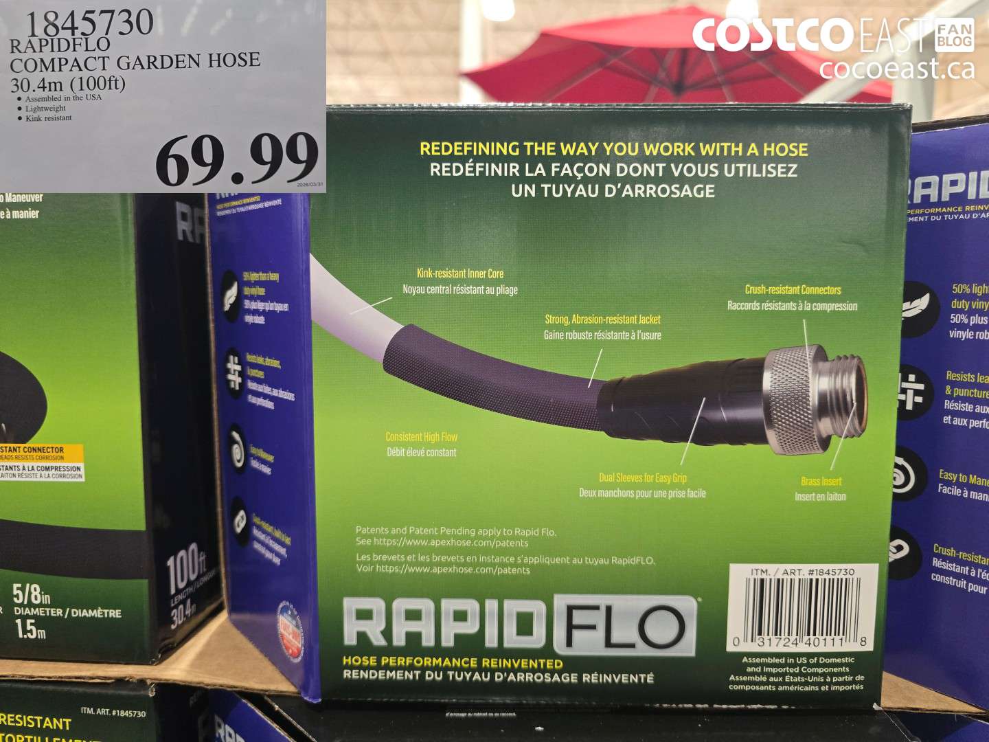 1845730 RAPIDFLO COMPACT GARDEN HOSE 30.4M (100FT) $69.99
