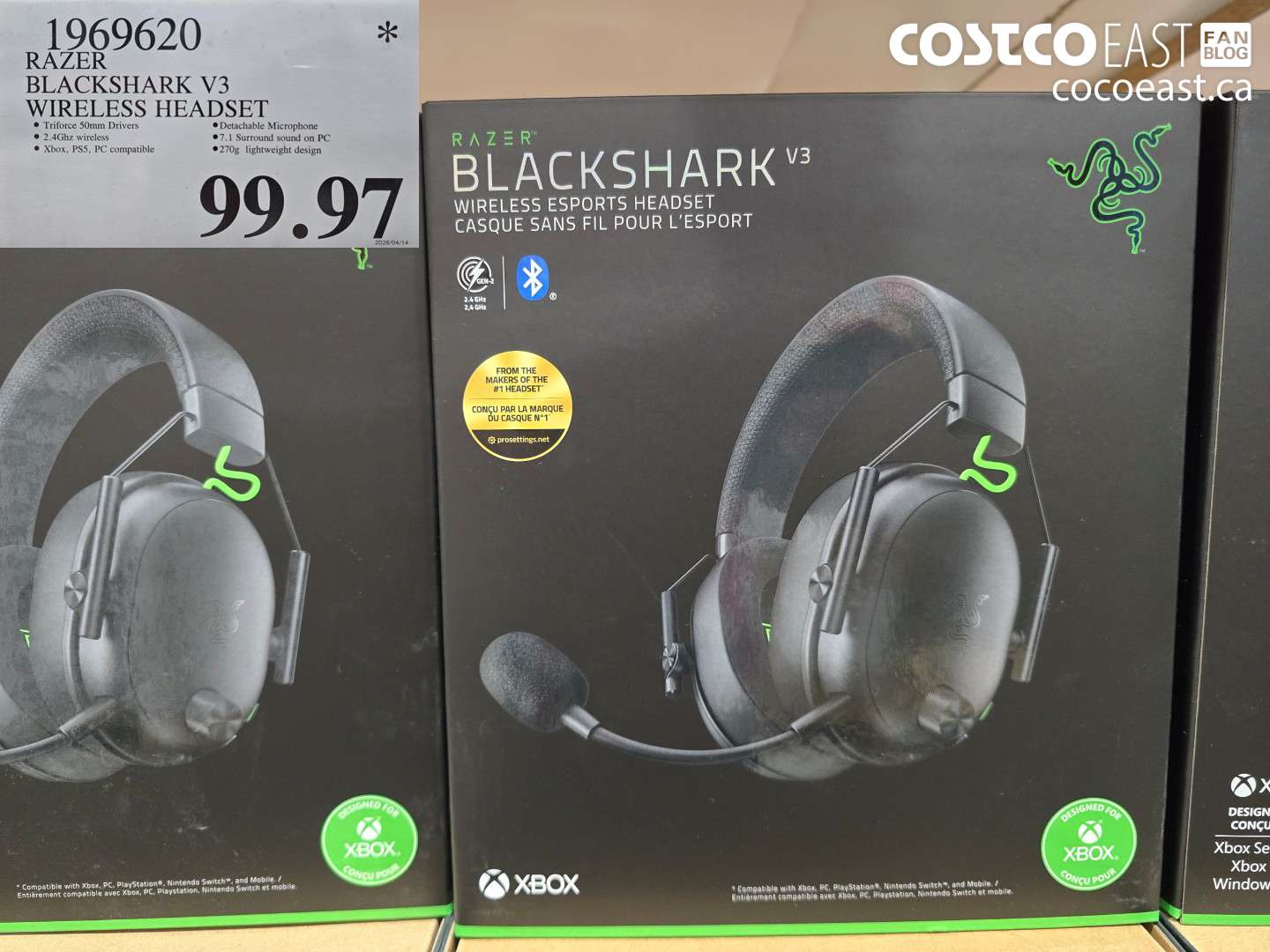 1969620 RAZER BLACKSHARK V3 WIRELESS HEADSET $99.97