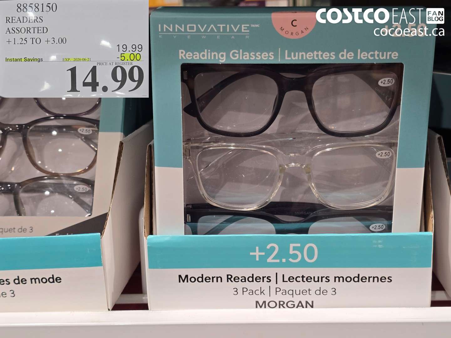 8858150 READERS ASSORTED +1.25 TO +3.00 ($5.00 INSTANT SAVINGS EXPIRES ON 2026-06-21) $14.99