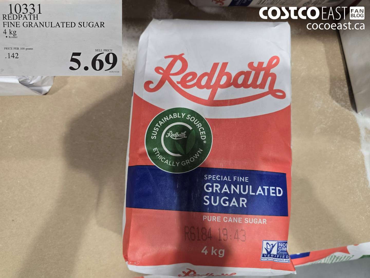 10331 REDPATH FINE GRANULATED SUGAR 4 KG $5.69