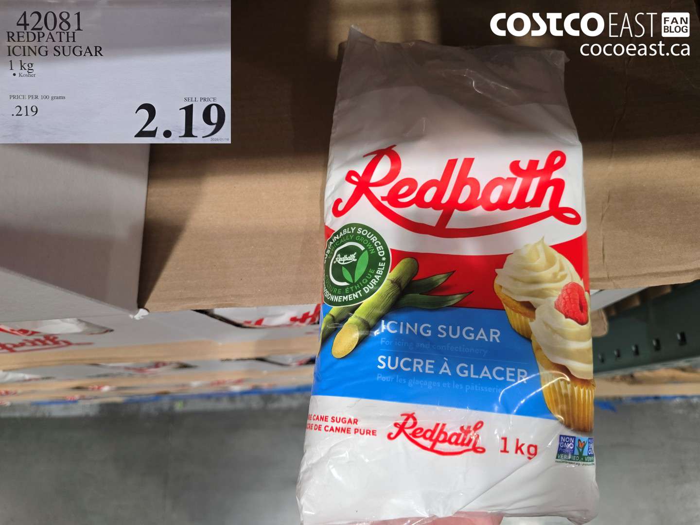 42081 REDPATH ICING SUGAR 1 KG $2.19