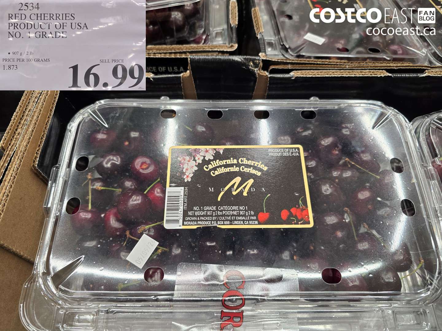 2534 RED CHERRIES PRODUCT OF USA NO. 1 GRADE $16.99