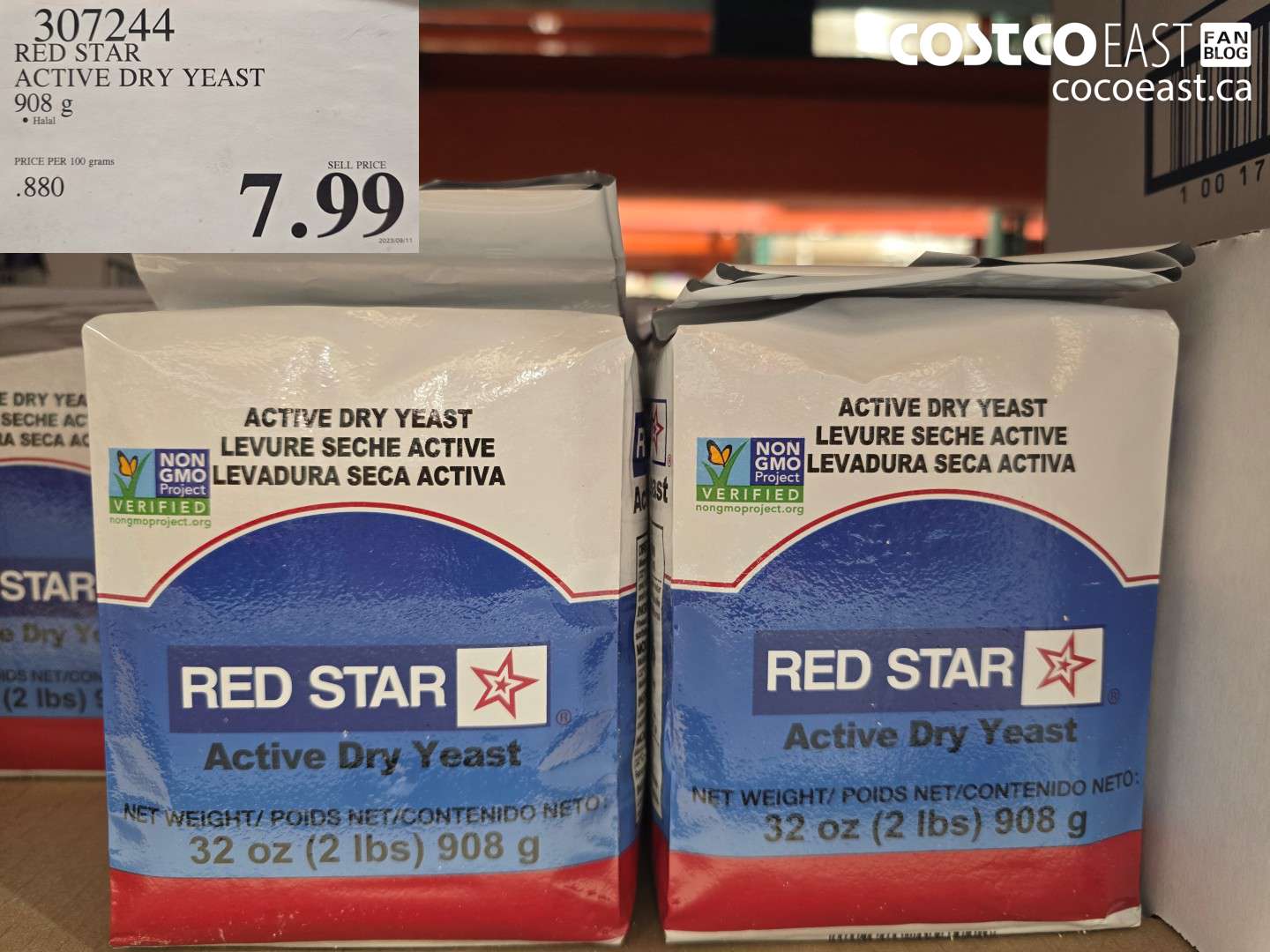 307244 RED STAR ACTIVE DRY YEAST 908 G $7.99
