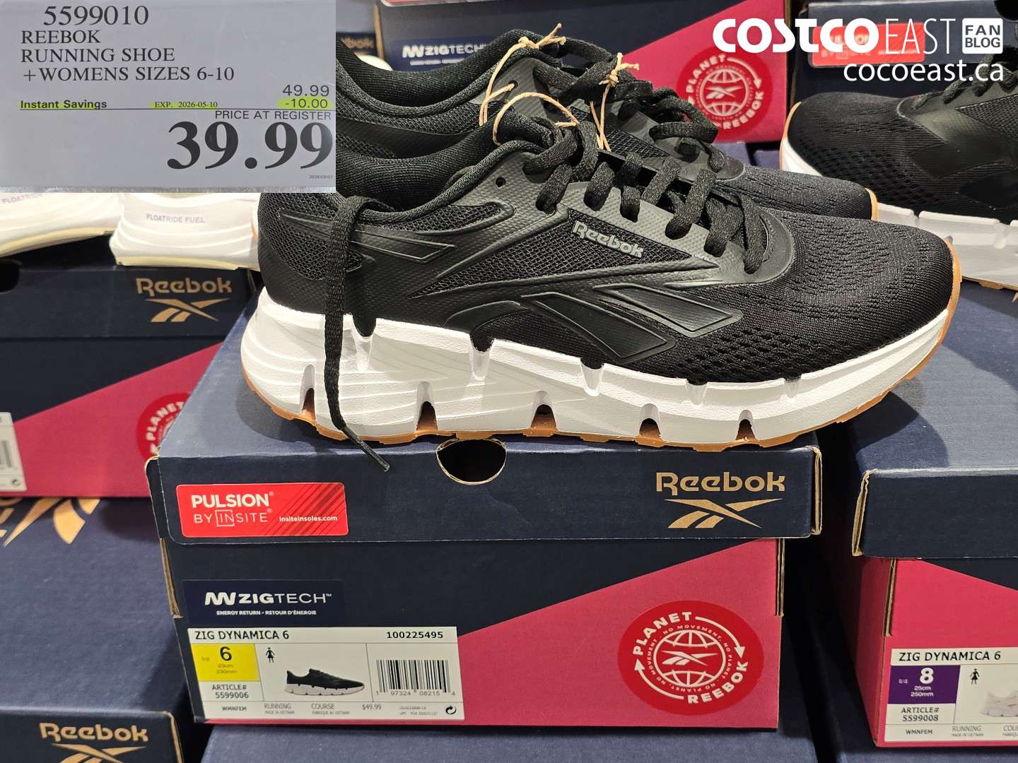 5599010 REEBOK RUNNING SHOE WOMENS SIZES 6-10 ($10.00 INSTANT SAVINGS EXPIRES ON 2026-05-10) $39.99