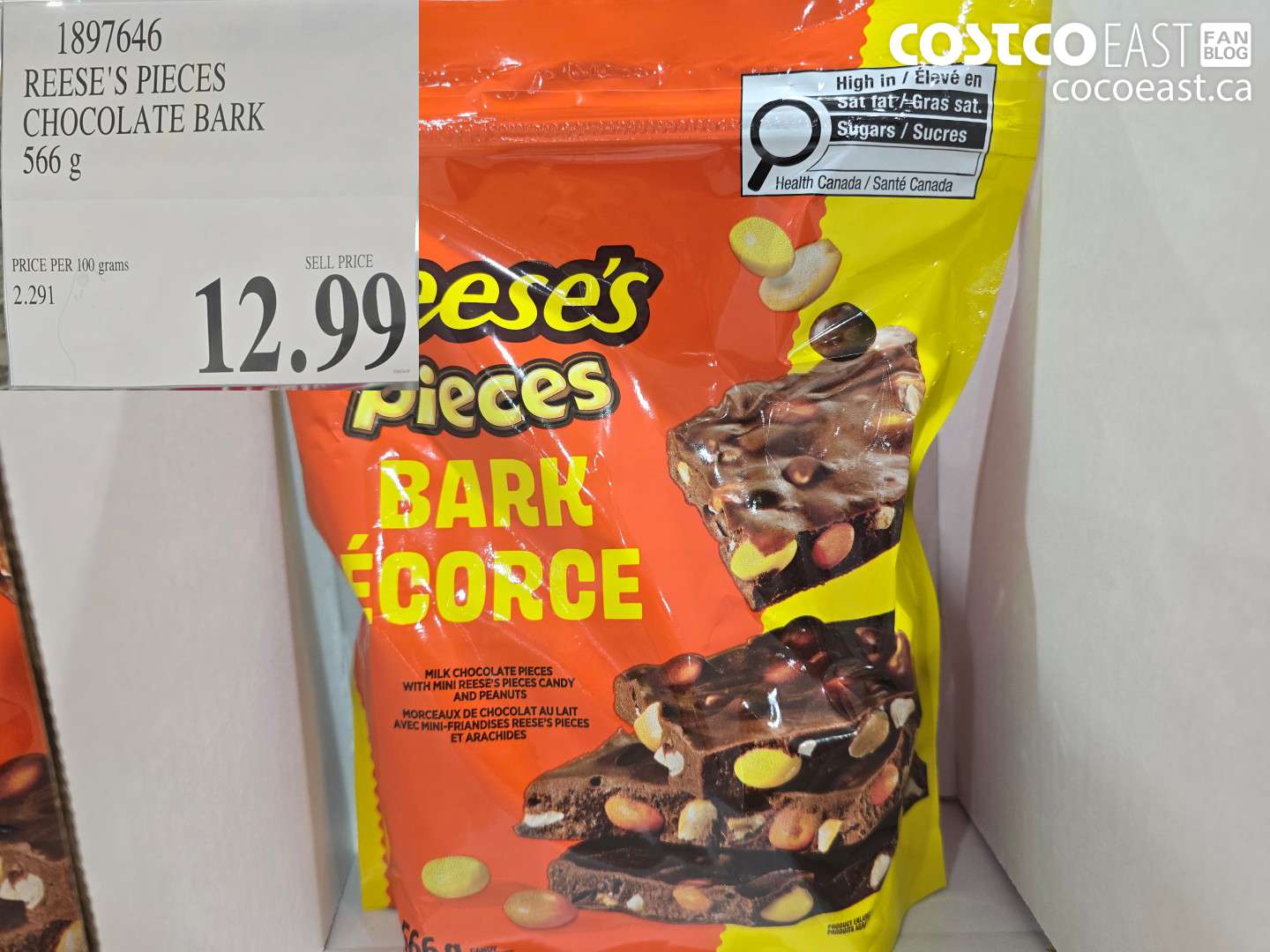 1897646 REESE'S PIECES CHOCOLATE BARK 566 G $12.99