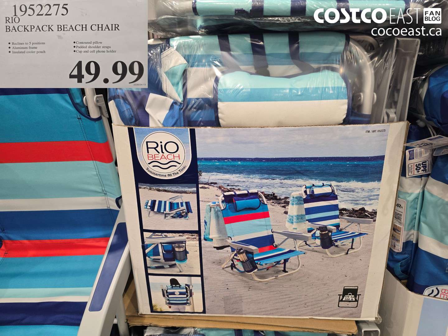1952275 RIO BACKPACK BEACH CHAIR $49.99