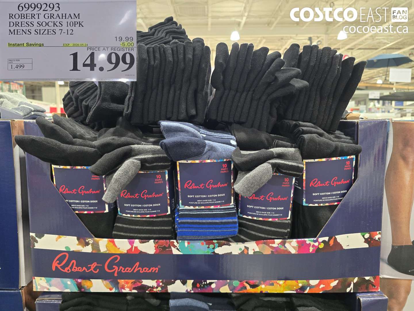 6999293 ROBERT GRAHAM DRESS SOCKS 10PK MENS SIZES 7-12 ($5.00 INSTANT SAVINGS EXPIRES ON 2026-05-24) $14.99