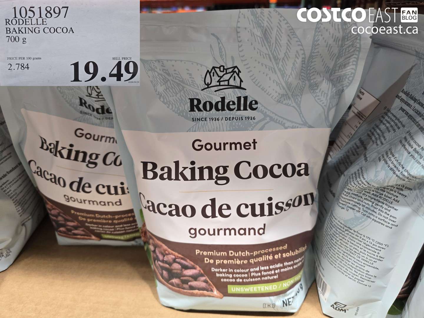 1051897 RODELLE BAKING COCOA 700 G $19.49