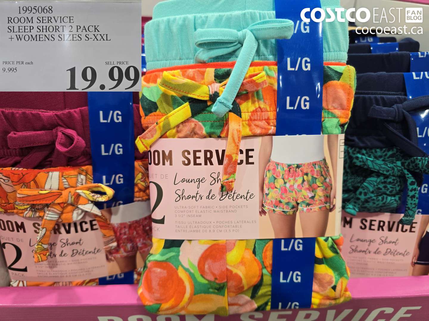 1995068 ROOM SERVICE SLEEP SHORT 2 PACK + WOMENS SIZES S-XXL $19.99