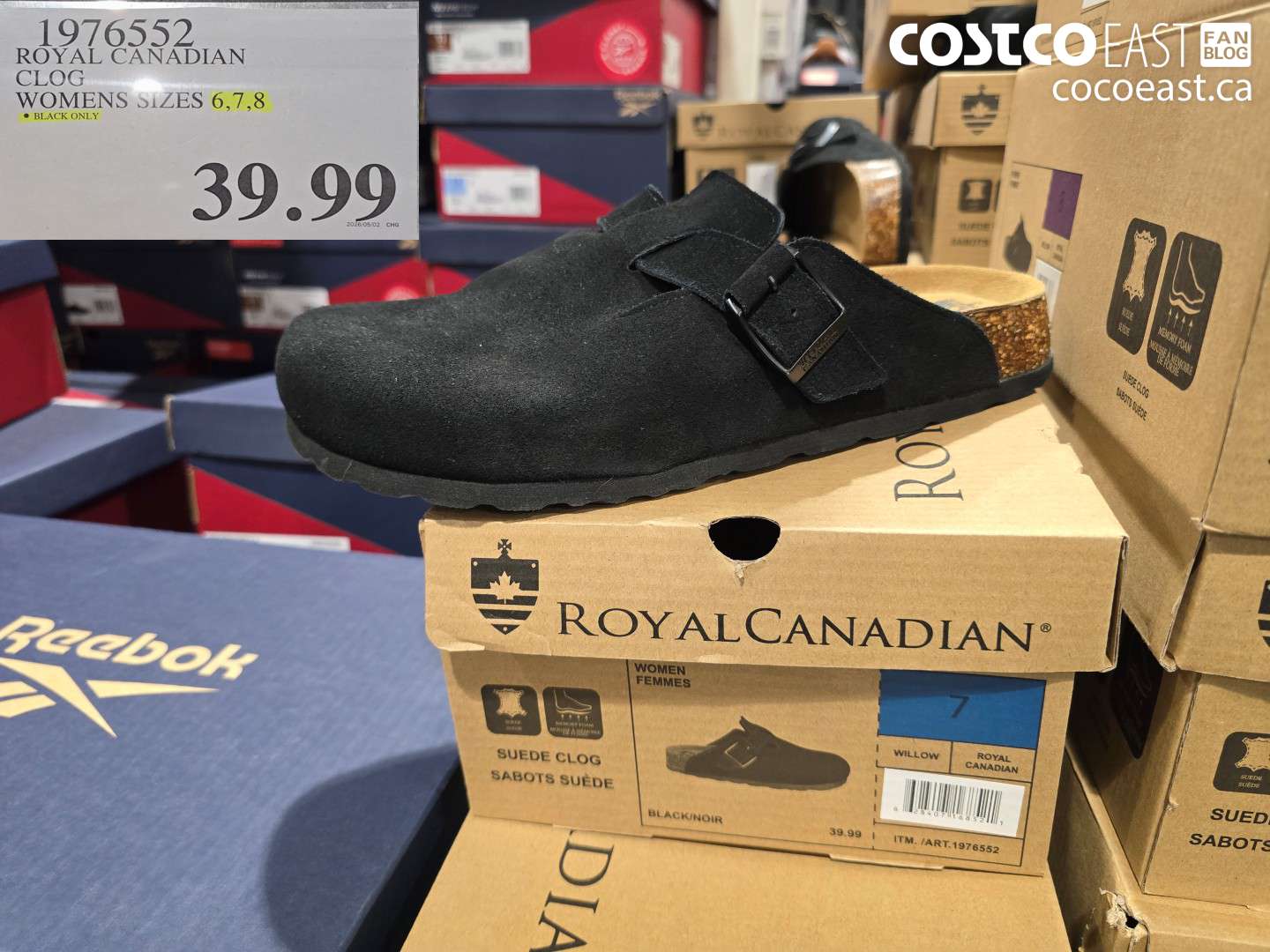 1976552 ROYAL CANADIAN CLOG WOMENS SIZES 6,7,8 $39.99