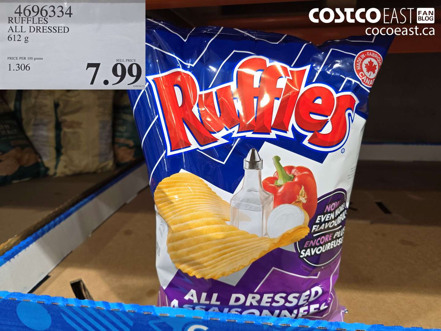 4696334 RUFFLES ALL DRESSED 612 G $7.99