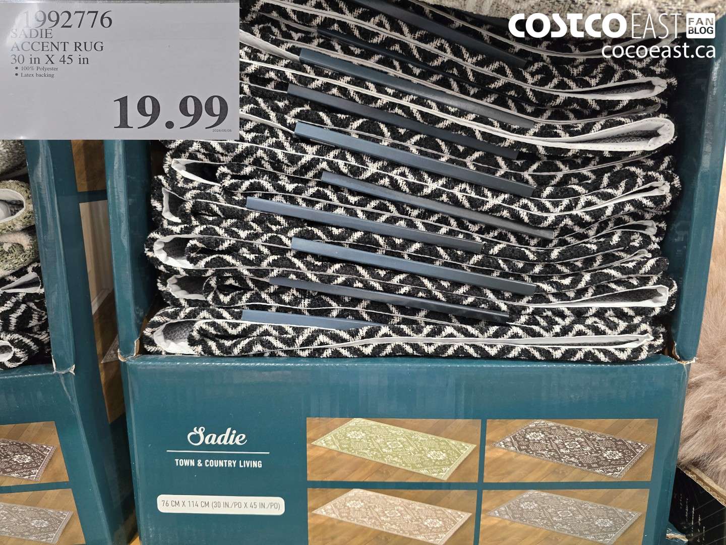 1992776 SADIE ACCENT RUG 30 IN X 45 IN $19.99