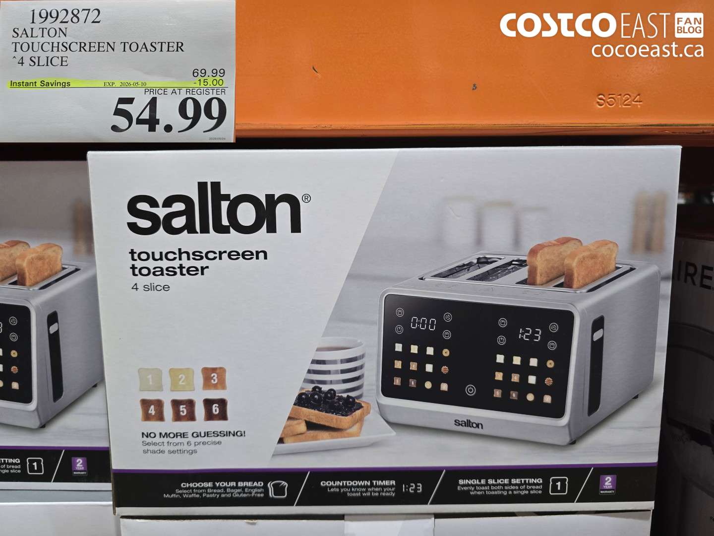 1992872 SALTON TOUCHSCREEN TOASTER 4 SLICE ($15.00 INSTANT SAVINGS EXPIRES ON 2026-05-10) $54.99