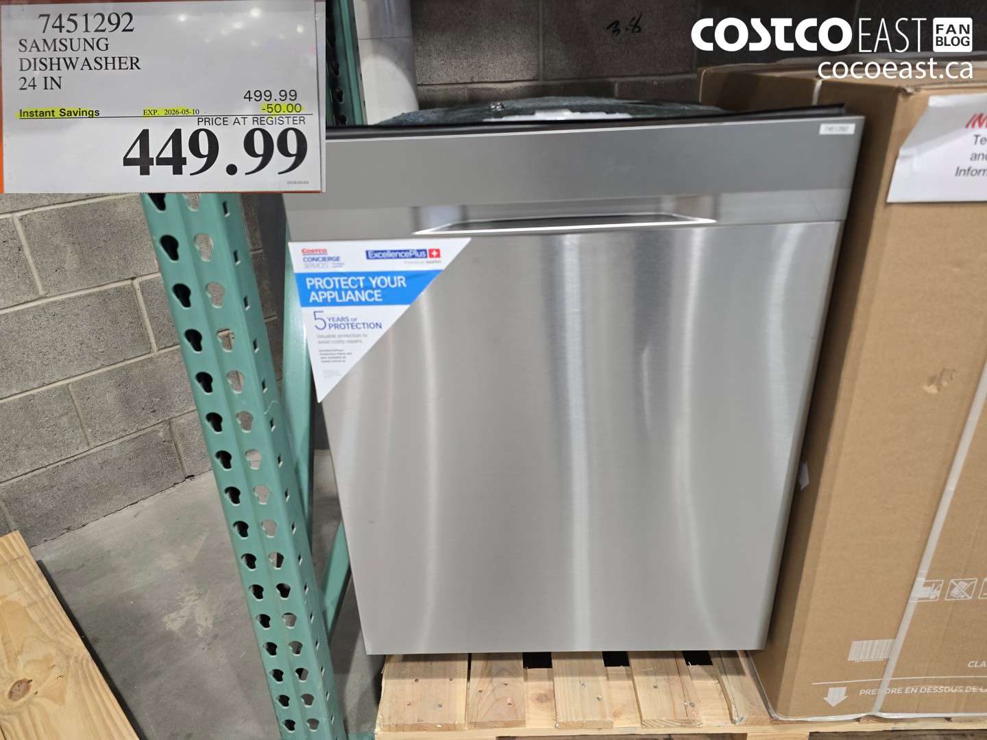 7451292 SAMSUNG DISHWASHER 24 IN ($50.00 INSTANT SAVINGS EXPIRES ON 2026-05-10) $449.99