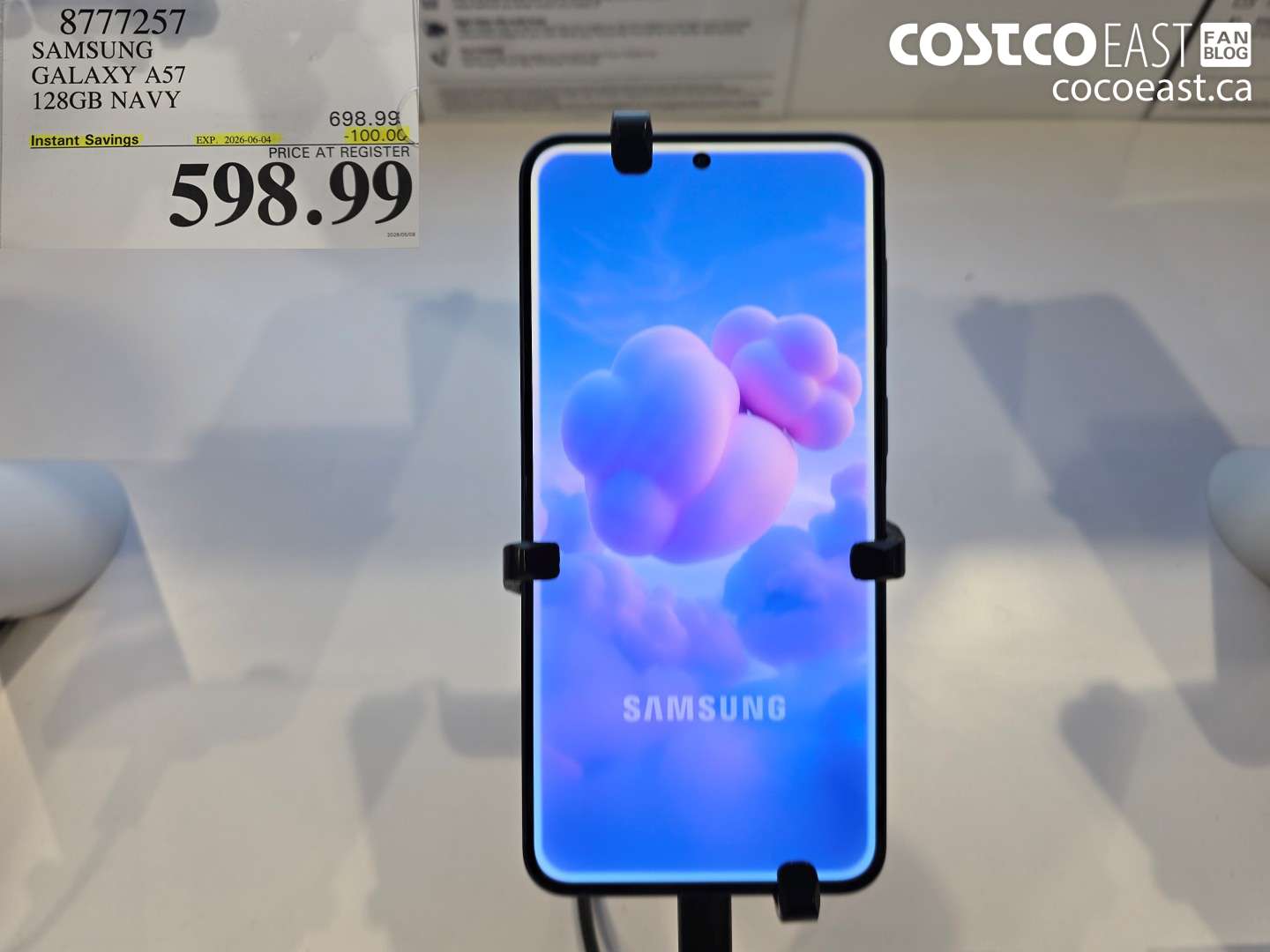 8777257 SAMSUNG GALAXY A57 128GB NAVY ($100.00 INSTANT SAVINGS EXPIRES ON 2026-06-04) $598.99