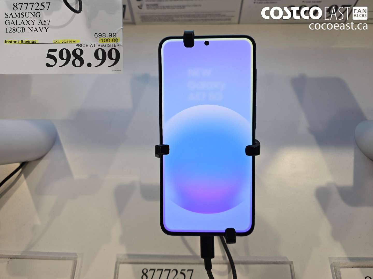8777257 SAMSUNG GALAXY A57 128GB NAVY ($100.00 INSTANT SAVINGS EXPIRES ON 2026-06-04) $598.99