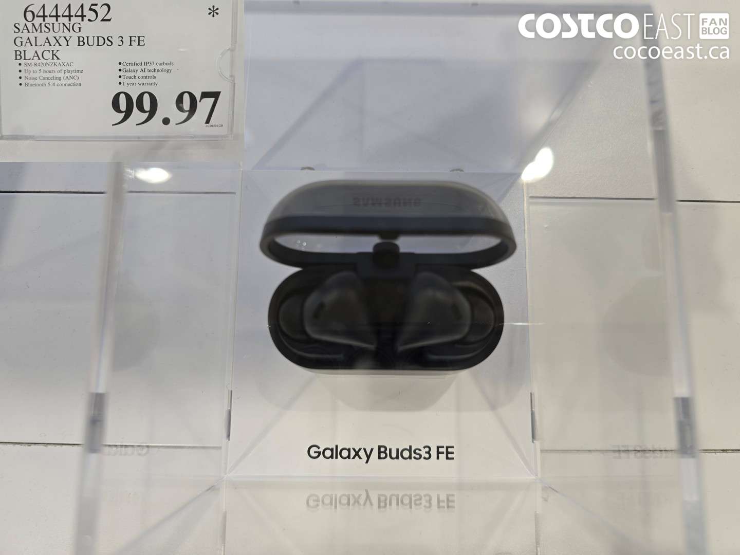 6444452 SAMSUNG GALAXY BUDS 3 FE BLACK $99.97