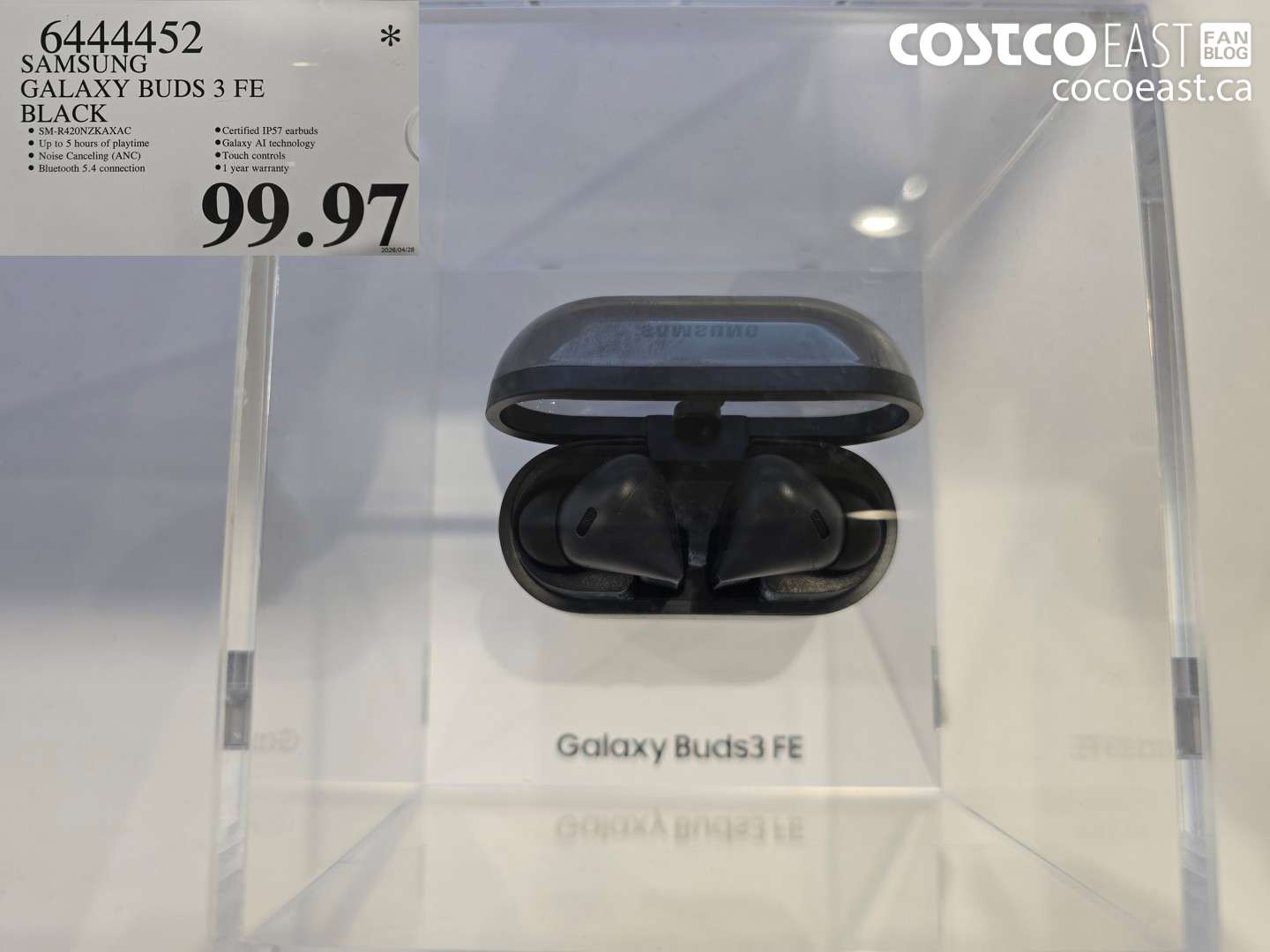 6444452 SAMSUNG GALAXY BUDS 3 FE BLACK $99.97
