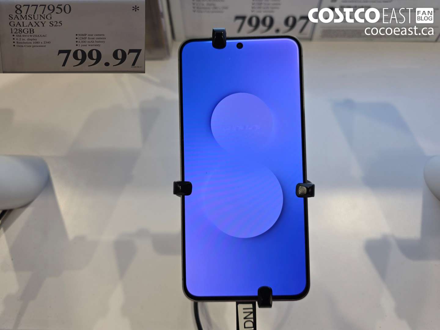 8777950 SAMSUNG GALAXY S25 128GB $799.97