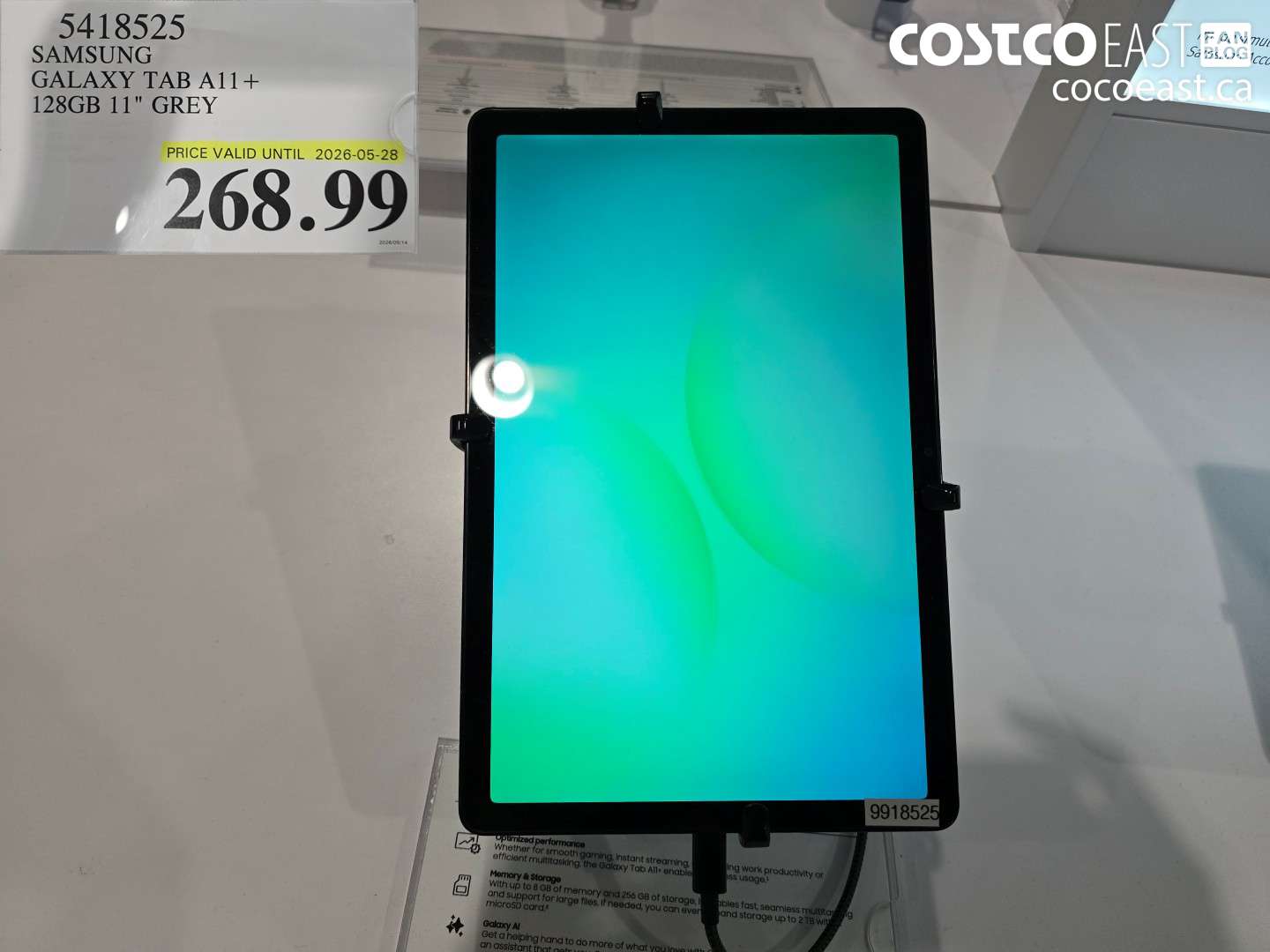 5418525 SAMSUNG GALAXY TAB A11+ 128GB 11